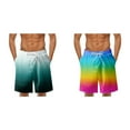 2Pack,2024 Mens Spring Summer Board Shorts with Zipper Pocket Casual