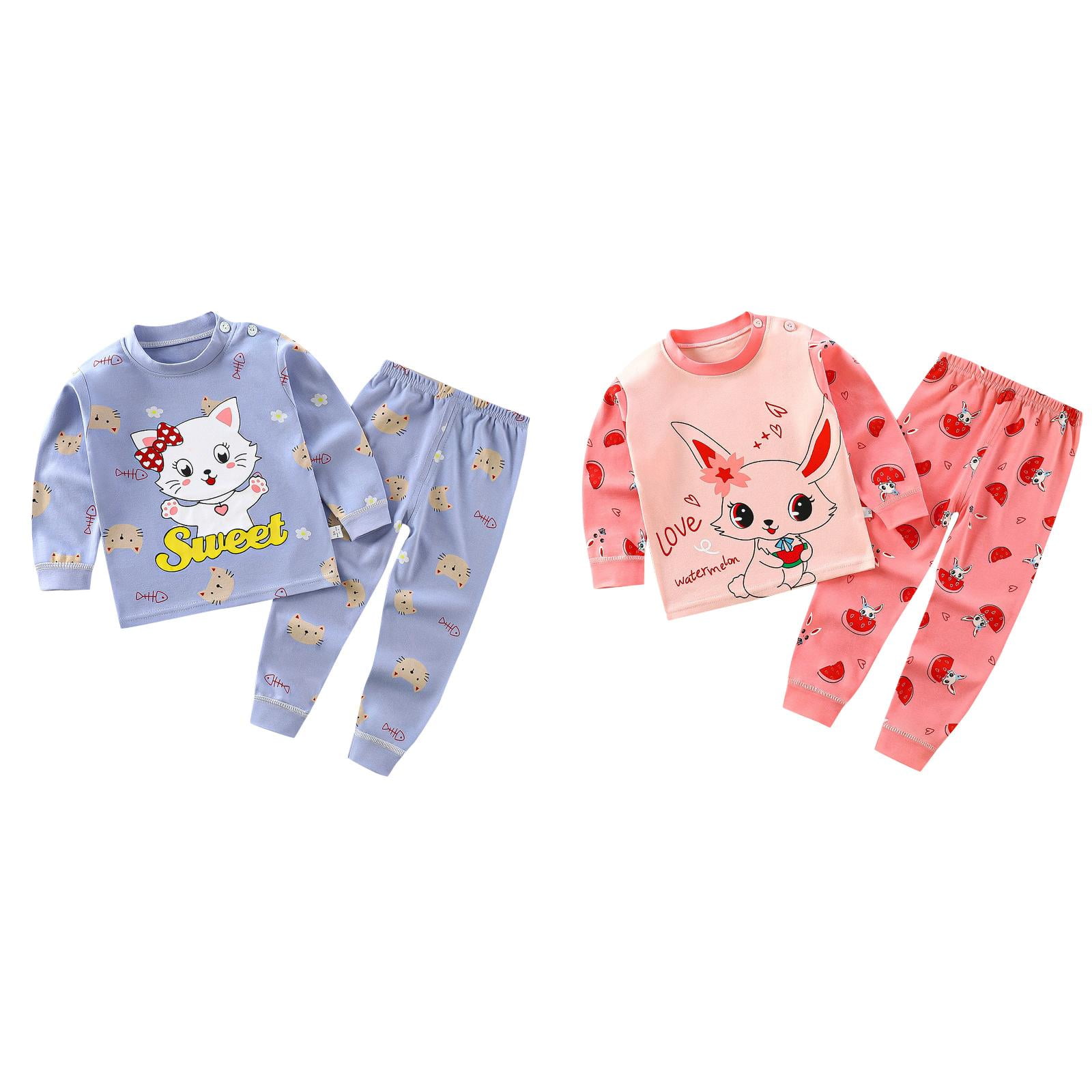 2Pack,2024 Toddler Kids infant 18 Month Fleece Footed Pajamas Newborn