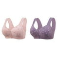 2Pack,2024 Women Lace Bras for Plus Size Women Front Button Shaping Cup Women Bras Plus Size