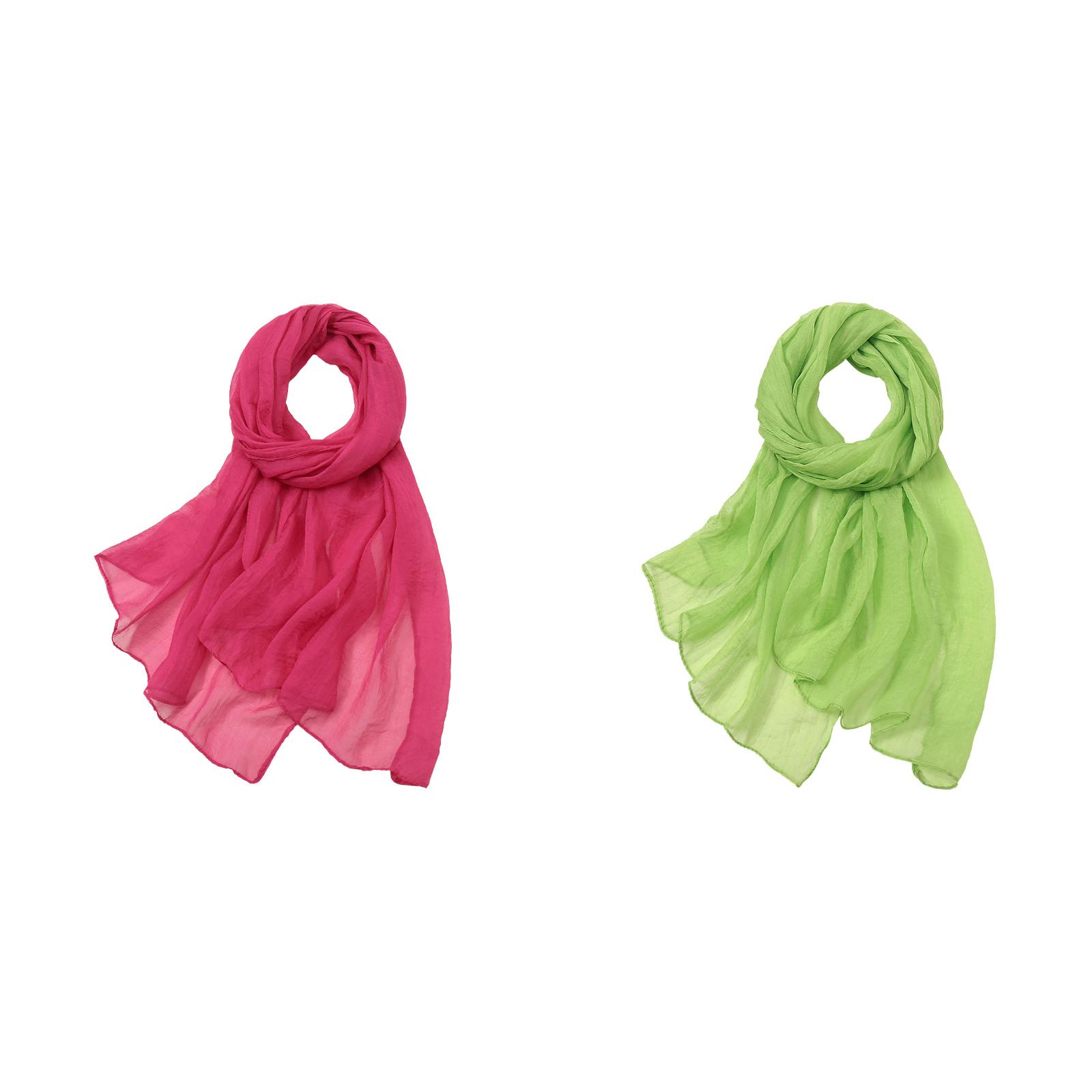 2Pack,2024 Women Summer Casual Satin Scarf for Hair Wrapping at Night