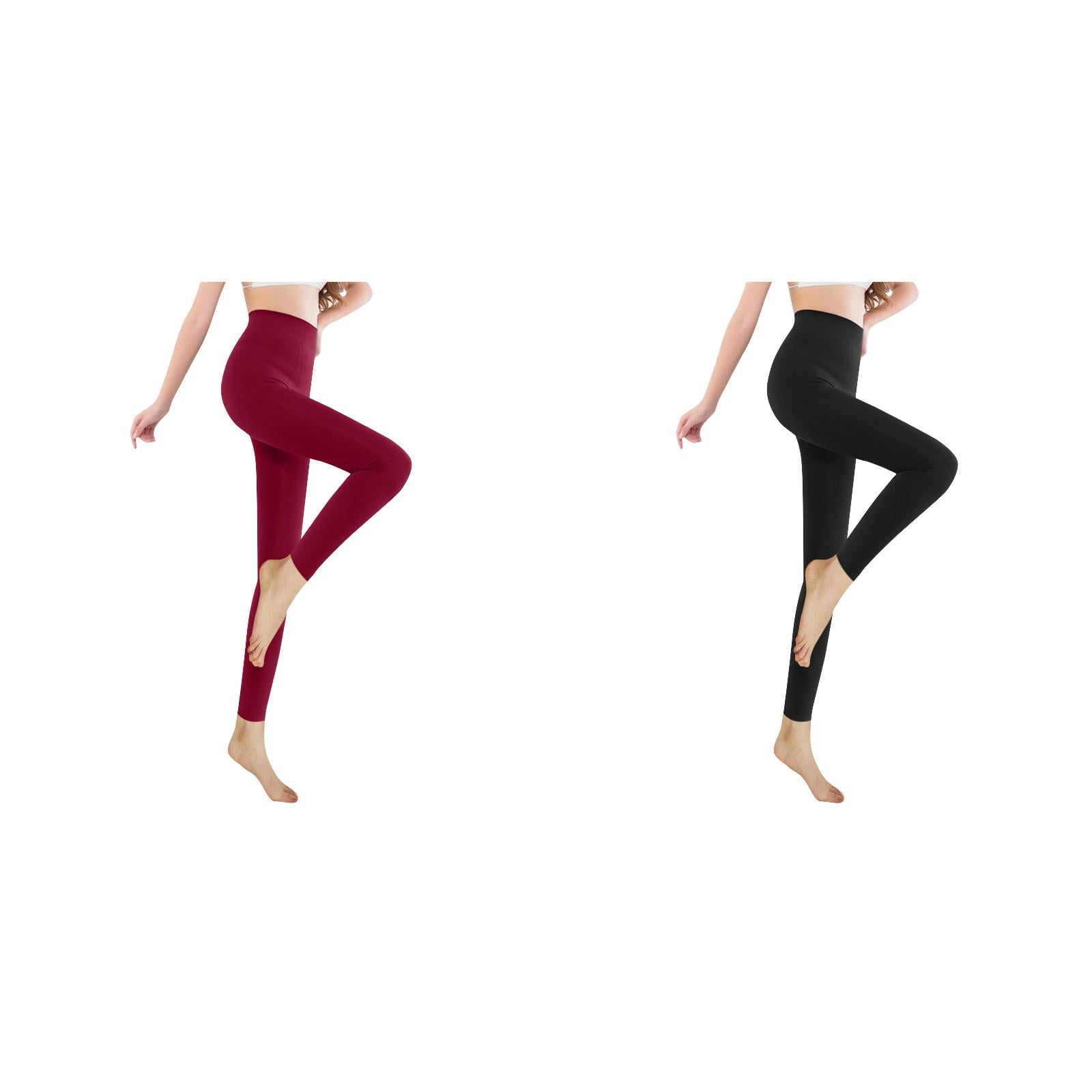 2Pack,2024 Womens Tights Warm Crop Leggings with Pockets for Women
