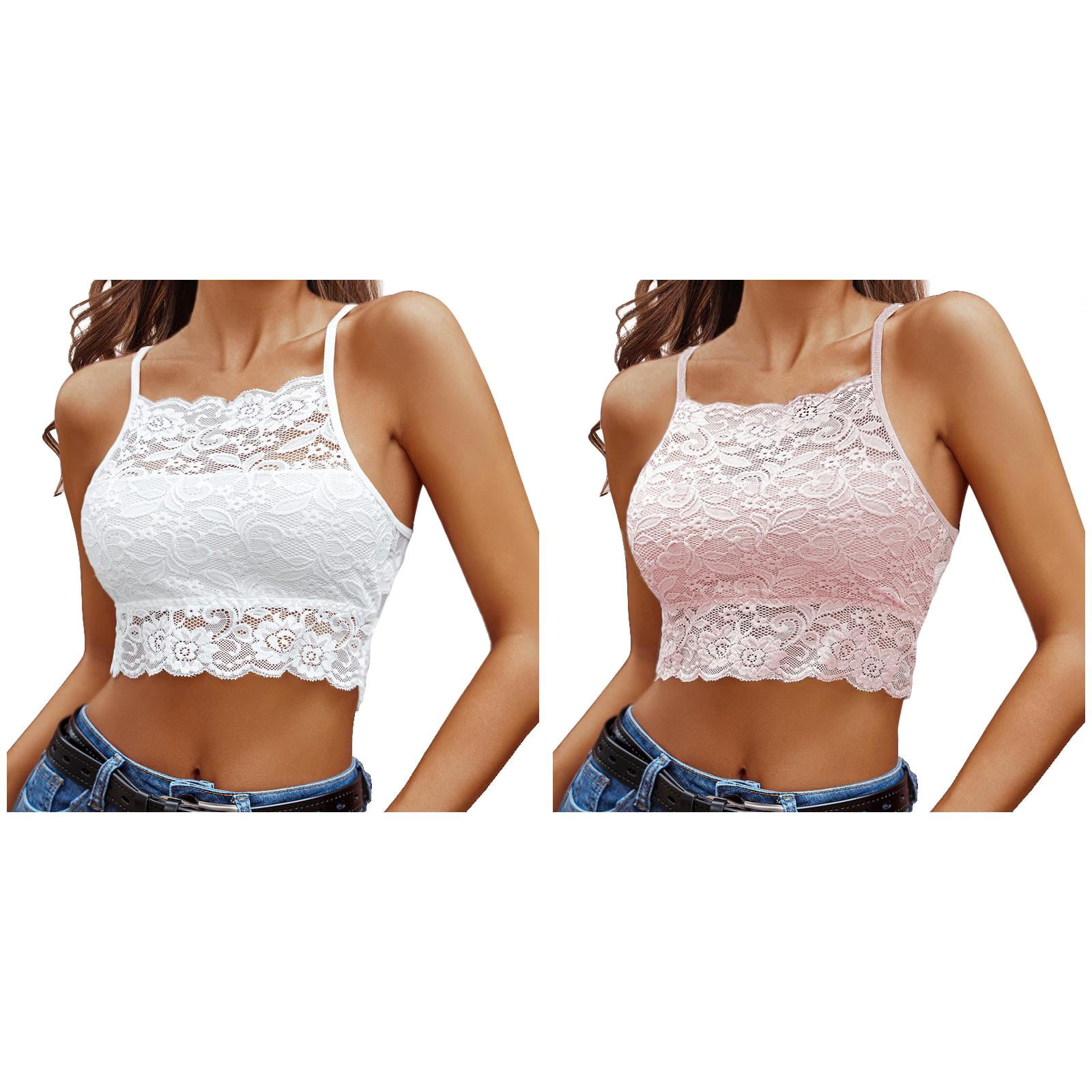 (2-Pack) 2025 New Women's Solid Color Lace Compression Top Women Crop ...