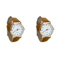 thumbnail image 1 of (2-Pack) 2025 Retro Quartz Ladies Luminous Watches forWatch Belt -Studded Small Watch Female Women's Watch Talking Watch Womens Leather Strap Watch, 1 of 7