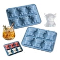 thumbnail image 1 of 2 Pack 2026 Summer Highland Cow Ice Cubes Mold 6-Cavity Cute Silicone Molds for Whiskey Cocktails Coffee Reusable Cattle Ice Mold for Drinks Cake Chocolate Mothers Day Gift for Mom, 1 of 6