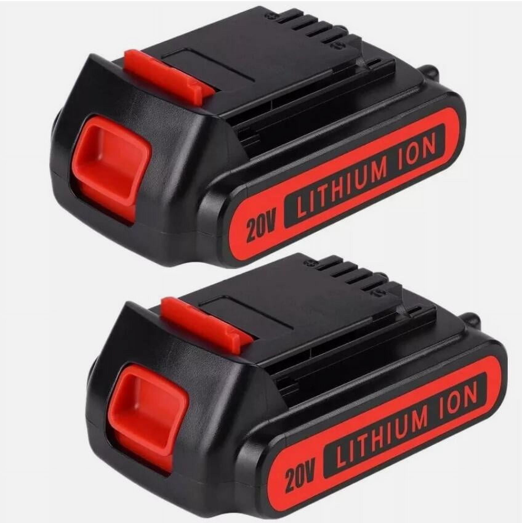 2-Pack 20V 3000mAh Replacement Battery For Black Decker LBXR20 LB20 ...