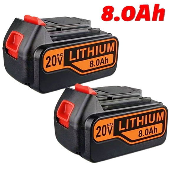 2 Pack 20V 8.0Ah Lithium ion Battery For Black & Decker 20 Volt Max Lbxr20 Lb2x4020 Us
