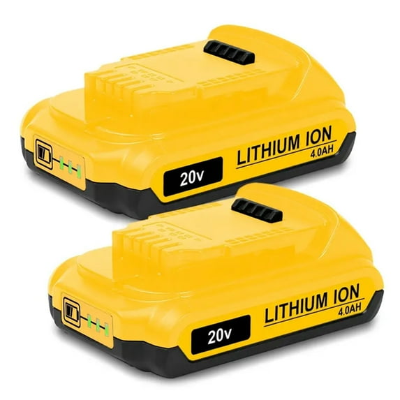 2 Pack 20V Max 4.0Ah Compact Battery DCB230 Replacement for DEWALT 20V Max XR Battery 4.0Ah DC240 DCB204 3.0Ah DCB230 2.0Ah DCB203 1.5Ah DCB201 Lithium Battery