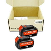 2 Pack 20V Max 6.5Ah High Capacity Battery DCB205-2 for DEWALT 20V Max XR Battery 6.0Ah DCB206-2 5.0Ah DCB205-2 4.0Ah DCB204-2 DCB200-2 20V Max XR Lithium Battery