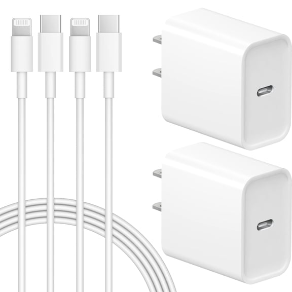 Jucdeke 20W Super Fast Charger-High Speed-2-Pack USB C Wall Charger With 6FT Cable Compatible with iPhone 14/13/13Pro/12/12 Pro/11/11Pro/XS/Max/XR/X/8/8 Plus
