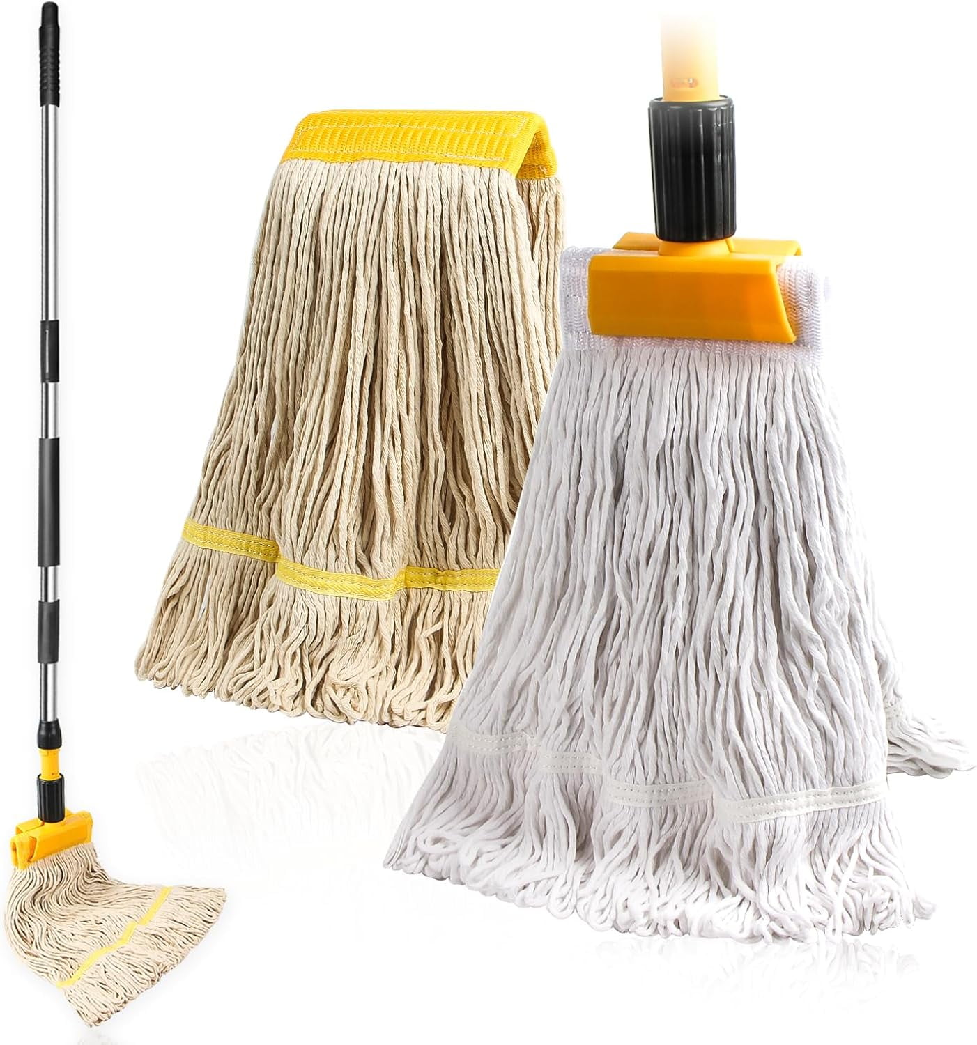 2 Pack 20oz Heavy Duty Commercial Industrial Cotton Mop Replacements ...