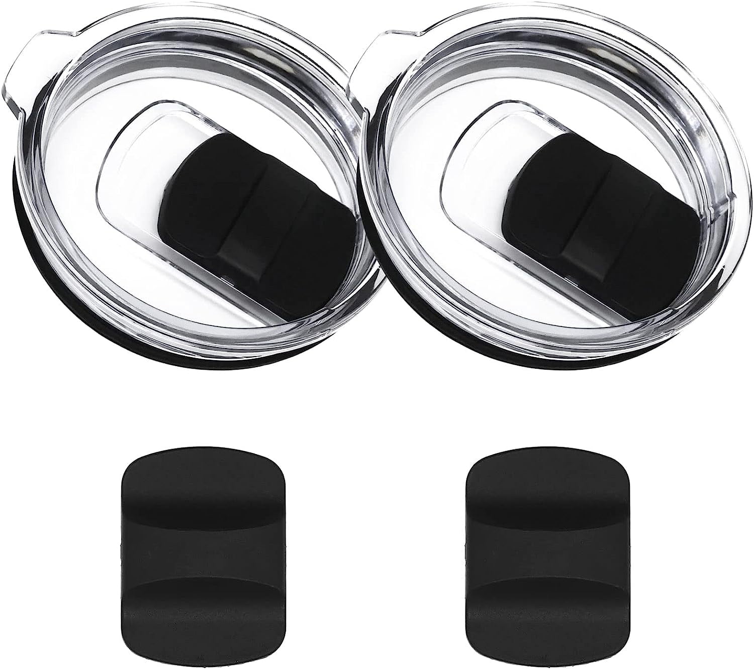 2 Pack 20oz Tumbler Lid with 2 Pcs Replacement Slider