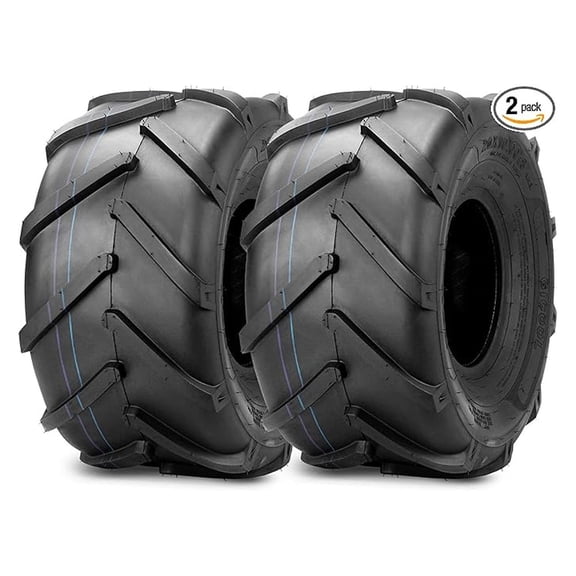(2 Pack) 20x10.00-8 High-Traction Lawn Mower Tubeless Tire, 20x10-8 Agriculture Tractor Tire, 4 Ply, Super Lug AG Turf Saver Lawnmower Pattern