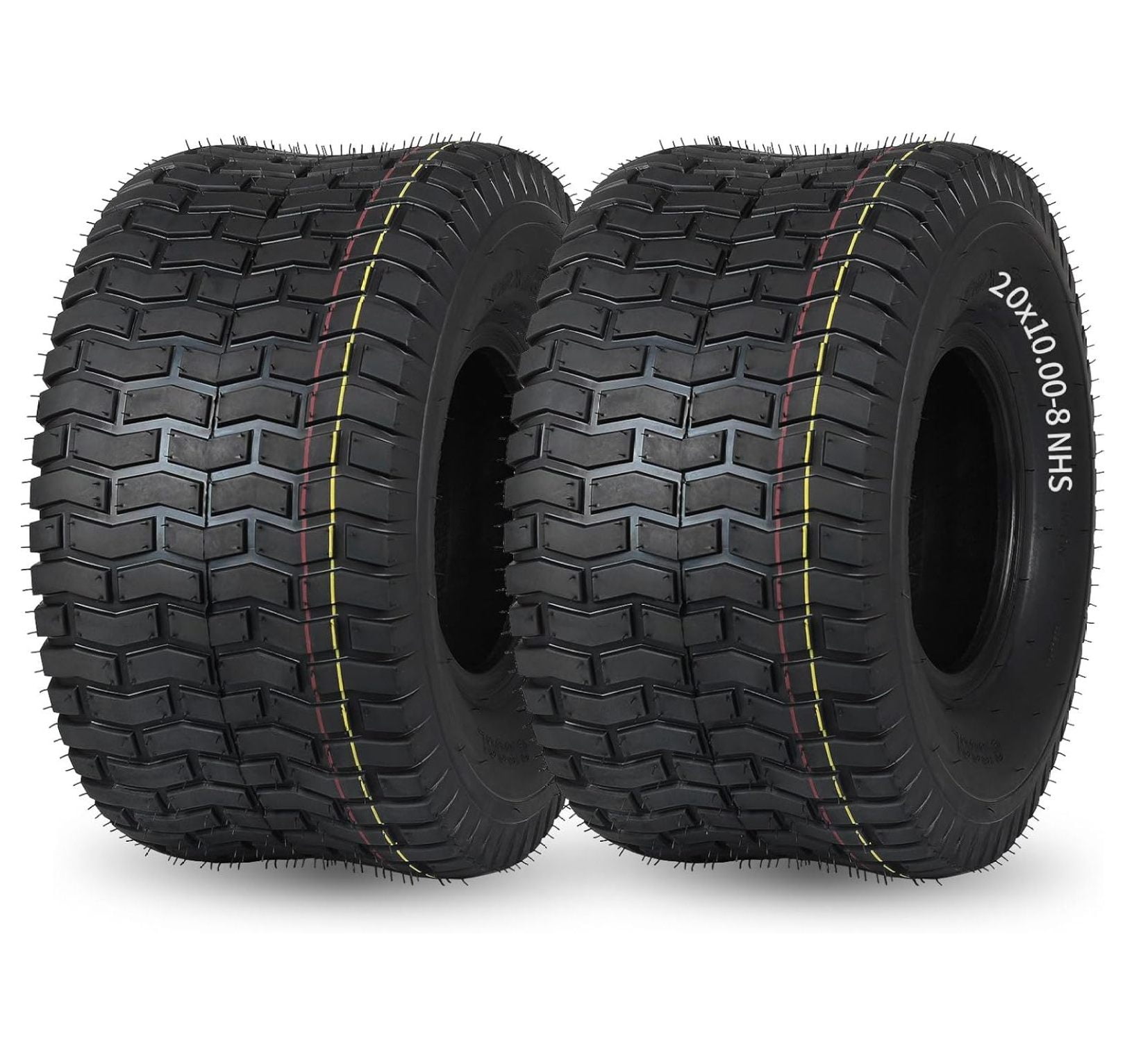 2 X AS Reifen TL 20x10.00-8 Inkl. Schlauch TR13, Rasenmäher
