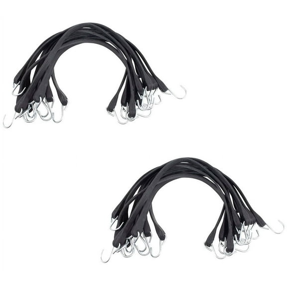 (2 Pack) 21" EPDM Tarp Bungee Straps Crimped Hooks - 2 Boxes (100 Pcs)