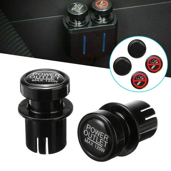 2-Pack 21mm Auto Car Outlet Cover Plugs for 12V Socket Protection
