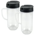 thumbnail image 1 of 2 Pack 22 oz Tall Cup with Flip Top To-Go Lid Replacement Parts Compatible with Magic Bullet 250W MB1001 Blenders, 1 of 5