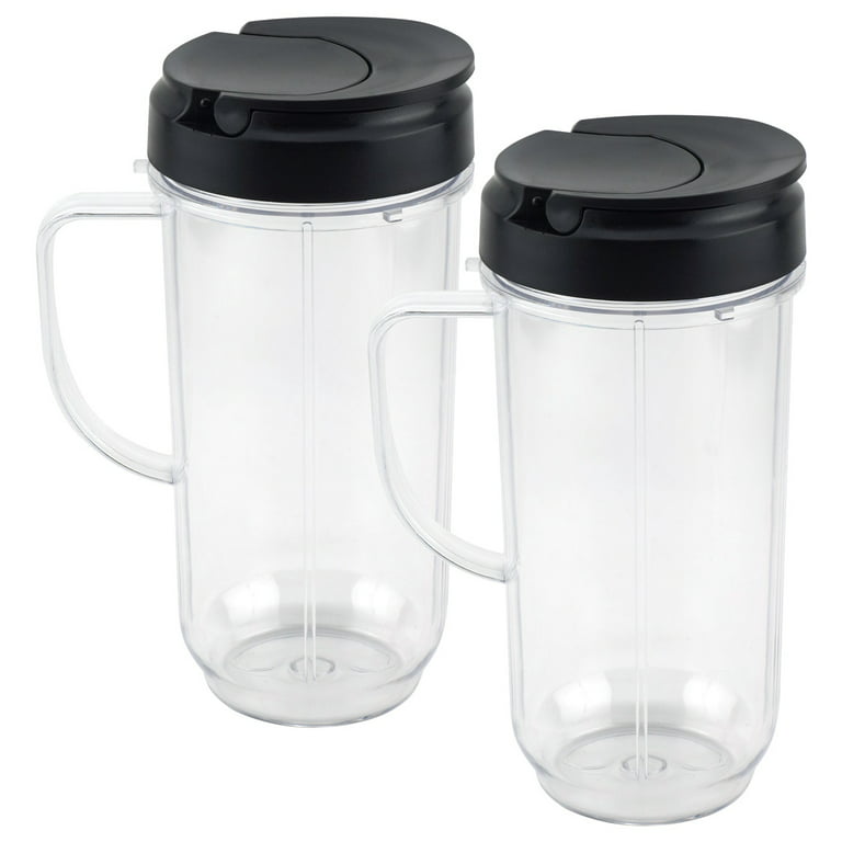 2 Magic Bullet Blender 16 oz Cups & Replacement Blades - 2 Cups
