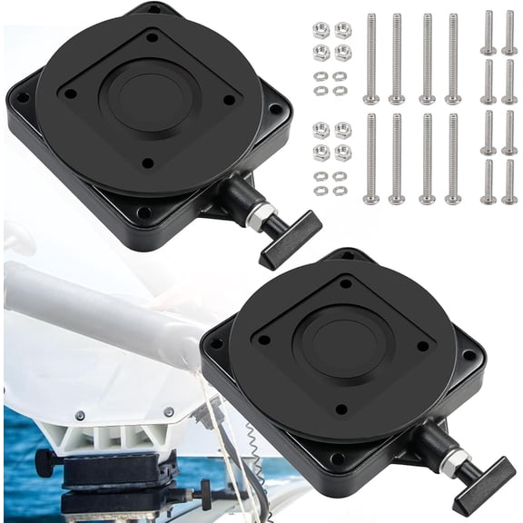 2 Pack 2207003 Low-Profile Swivel Base w/Hardware Compatible with Cannon Manual Downrigger - Ensuring Secure Attachment and Reliable Performance