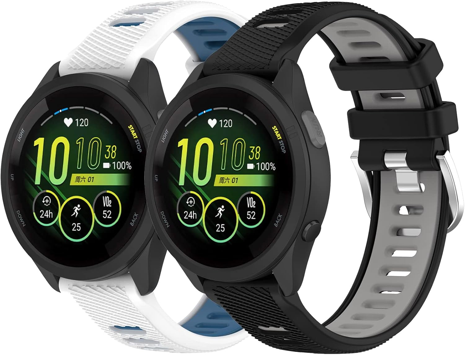 Pack 22mm Watch Bands Compatible with Garmin Forerunner 265 255