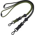thumbnail image 1 of 2 Pack of 23 inch Durable Round Cord Heavy Duty Lanyard with Safety Breakaway Buckle, Detachable Buckle and Metal Hook for ID Card Badge Holder and Keys - Black and Army Green, 1 of 7