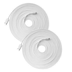 2 Pack 23FT Power Extension Cable for Multiple Cameras for Stable and High Speed Charging