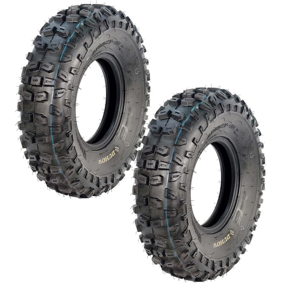 2-Pack 23x7-10 ATV UTV Tires 4-Ply Tubeless Knobby Front Tires for Mud Sand and Rough Trails Heavy-Duty All-Terrain Sport Tires for 10-In Rims