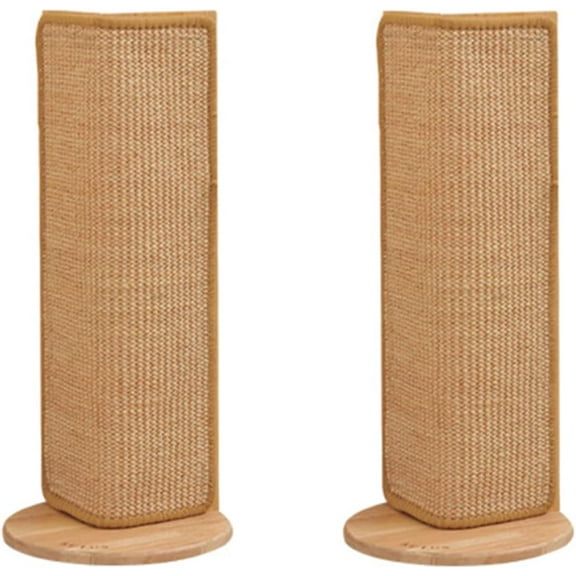 2-Pack 24.5" Tall No Drilling Wall Sofa Couch Corner Cat Sisal Scratcher,Scratching Post,Replaceable Sisal Scratch Pad Mat, Couch Protector