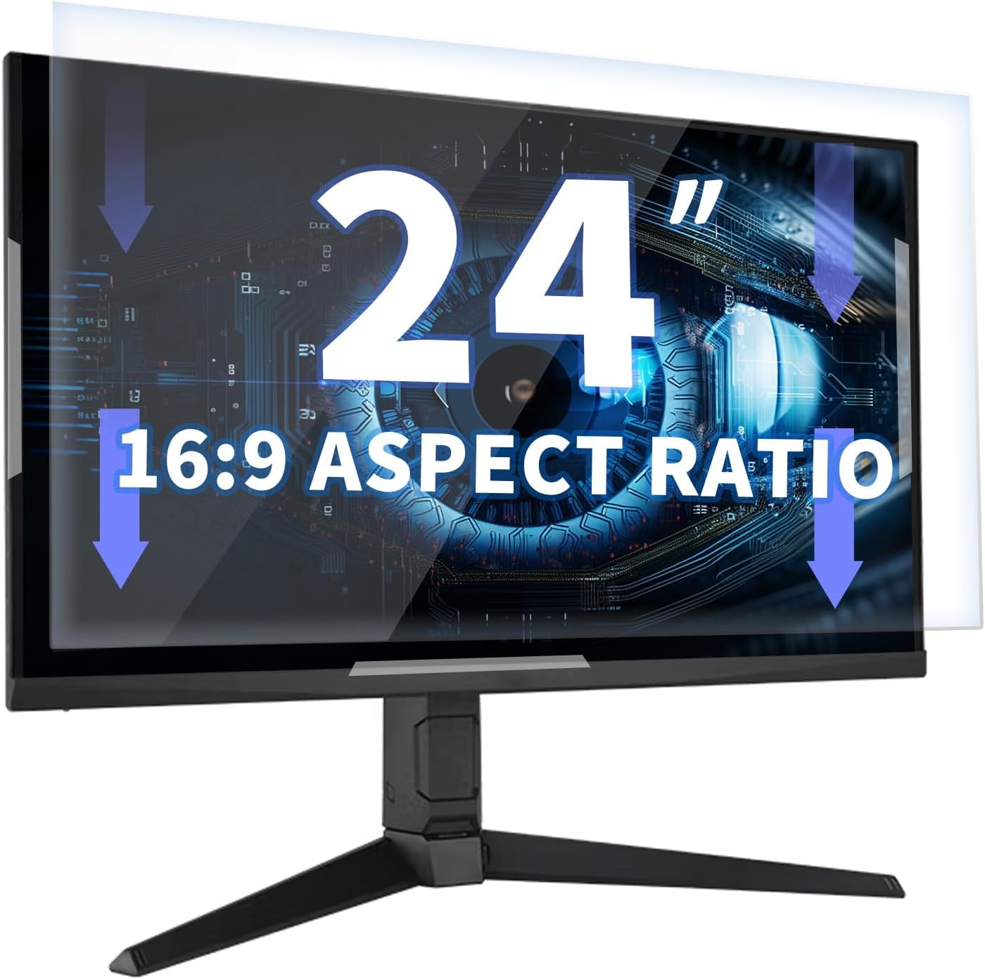 2Pack 24 Inch Computer Screen Protector Blue Light and Anti Glare