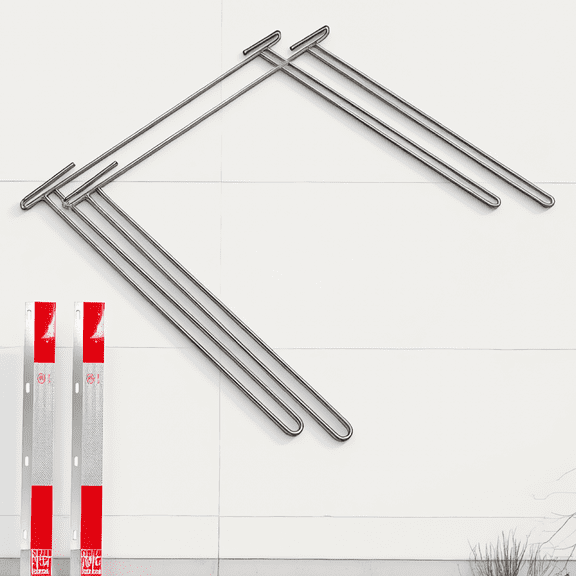 2 Pack 24 Inch Mud Flap Anti-Sail Brackets Chrome Steel Mudflap Hanger for Trucks Trailers with Aluminum Reflectors