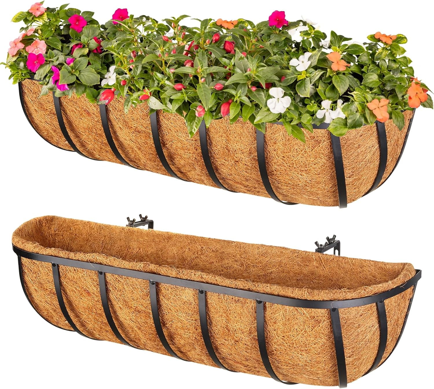 24 Inch Window Box With Coco Liner 24 Inch With Coco Liner - 2 Pack ...