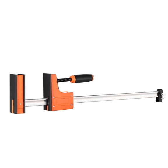 2-Pack 24" Parallel Bar Clamps for Woodworking, 1500 lbs Load Limit Orange F-Clamp Set