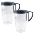 thumbnail image 1 of 2 Pack 24 oz Tall Cups with Handled Lip Ring Replacement Parts Compatible with NutriBullet 600W 900W Blenders NB-101B NB-101S NB-201, 1 of 7
