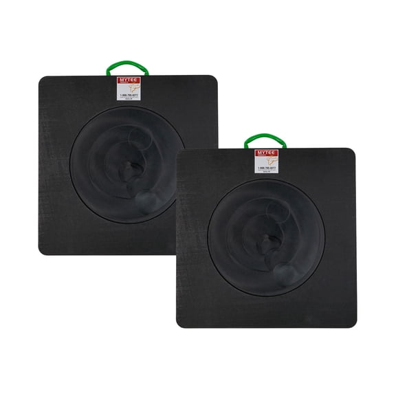 2 Pack 24"x24"x2" Heavy Duty Outrigger Pad for RV with Recessed Radius - Black Stabilizing Jack Landing Pad for Crane, Wrecker, Tow Truck, RVs