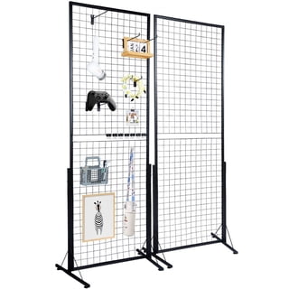 Commercial Gridwall Panels – 2' X 6' Heavy Duty White Display Panels, 3 Panels Per Set