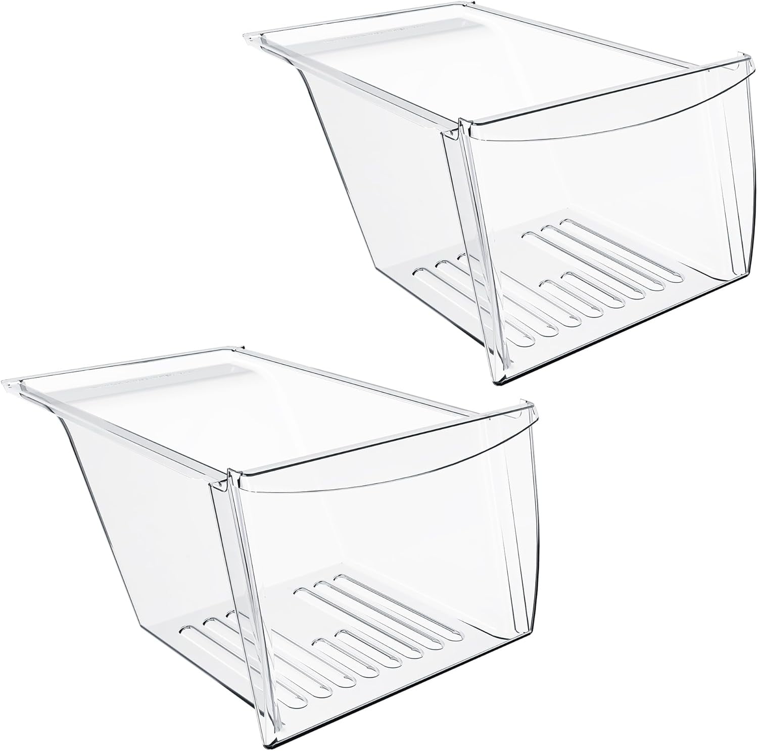 2 Pack 240337103 Refrigerator Crisper Drawer Compatible with Kenmore Frigidaire Fridge Drawer Refrigerator Pan Shelf 240337102 240337105 240337107 240337108 240337109 Replacement Only