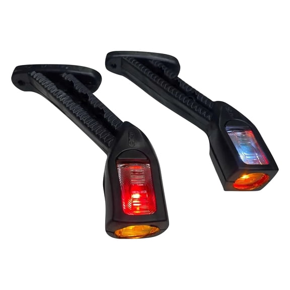 2-Pack 24V LED Trailer Tail Lights - Tri-Color Stop, Turn & Running Lights for Trucks and Trailers (Type A)