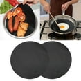 2 Pack 24cm Round Non Stick High Temperature Pan Frying Pan Liner Sheet Cooking Wok Sheet Pad