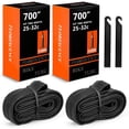 thumbnail image 1 of 2 Pack 26 Inch Bike Inner Tubes with 2 Tire Lever 26x1.75/1.95 Shradler Valve Bicycle Replacement Butyl Rubber Inner Tubes, 1 of 9