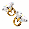 Six Pack Rigs 2 Pack 26 Inch Diamond Ring Foil Balloons, Romantic Aluminum Balloon ...