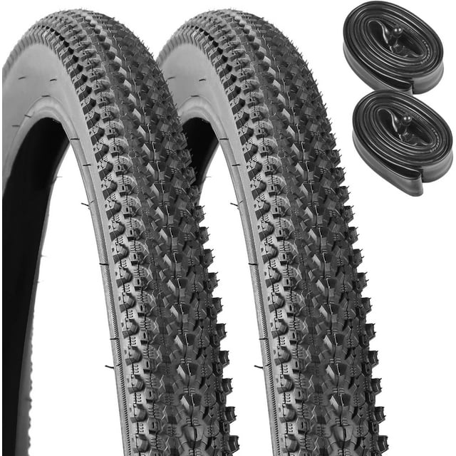 2Pack 26" Mountain Bike Tires 26 x 1.95/50559 Plus 2Pack Bike Tubes 26x1.75/2.125 AV33mm