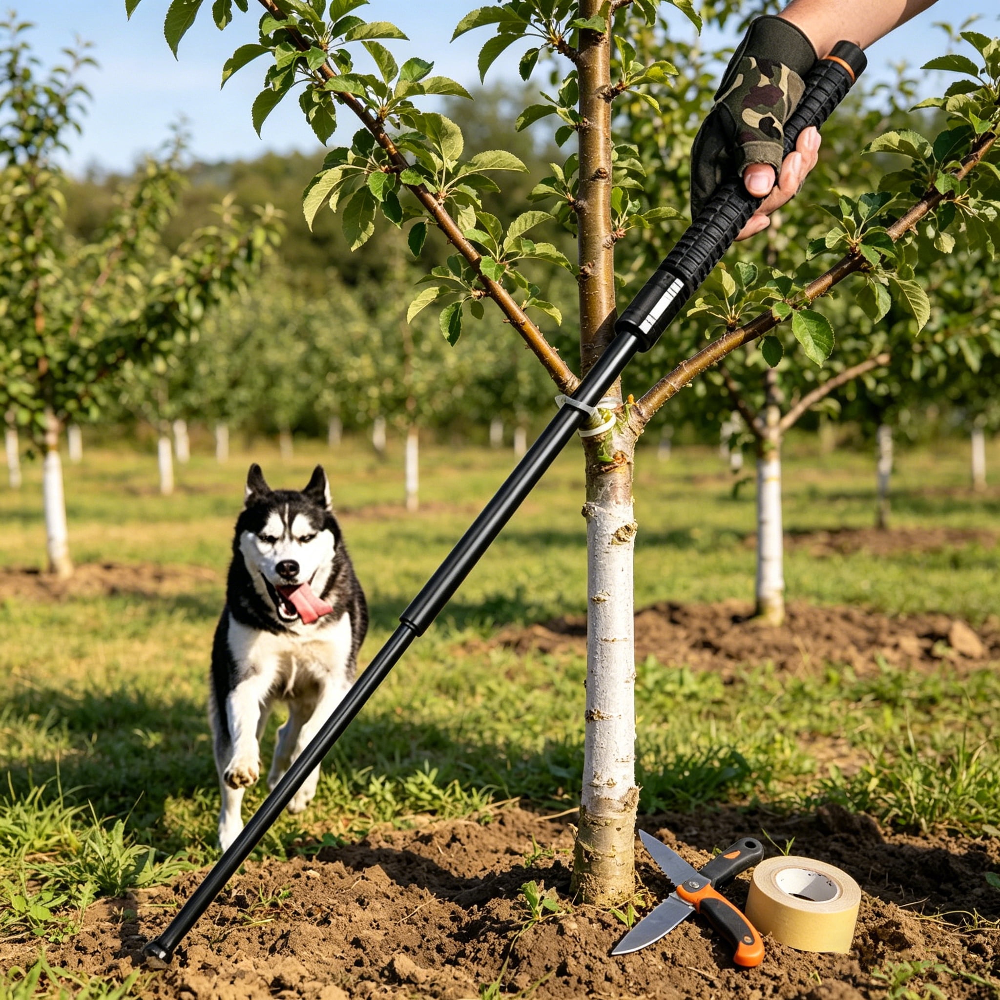 2 Pack 26" Telescopic Garden Stakes, Expandable Plant Support Poles for Orchard, Yard & Outdoor Gardening, Heavy-Duty Adjustable Sticks