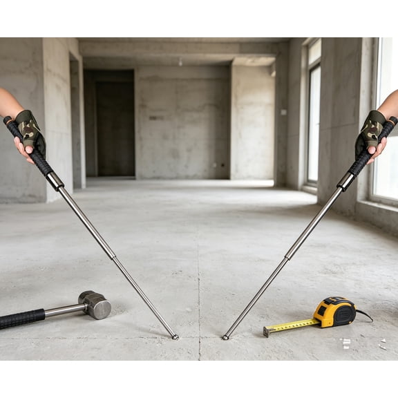 2 Pack 26" Telescopic Home Inspection & Construction Sticks, Extendable Stainless Steel Multi-Purpose Building Tools