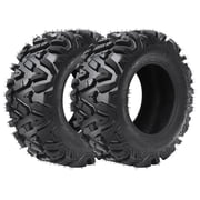 2 Pack 26x11-12 ATV Tires 6 Ply All Terrain Tires 26x11-12 6PR TL ATV UTV Trail Sand Mud Off-Road Tires Tubeless VICTORY Black