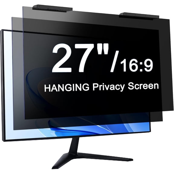 [2-Pack]  27 Inch  Screen for    Filter for 16:9 Aspect Ratio, Anti Spy Anti Glare Blue Light, No Adhesive Easy Install   Screen 27 inch