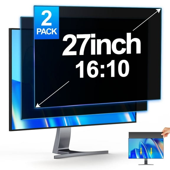 "GUDTEKE 27"" Privacy screen protector, Anti-Glare Privacy Filter for 16:10 Widescreen Monitor, Blue Light Protection Screen Shield"