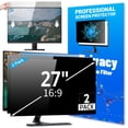 thumbnail image 1 of [2 Pack] 27 inch Computer Privacy Screen Filter for 16:9 Widescreen Monitor Screen Protector, Removable Black Blackout Desktop Security Private Film, Anti-Glare/Scratch/Blue Light Protector, 1 of 7
