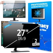 [2 Pack] 27 inch Computer Privacy Screen Filter for 16:9 Widescreen Monitor Screen Protector, Removable Black Blackout Desktop Security Private Film, Anti-Glare