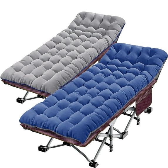 2 Pack 28" Folding Bed with 3.3 Inch 2 Sided Mattress & Carry Bag for Adults & Kids, Camping Cot, Sleeping Cot, Folding Guest Bed, Supports 880 Lbs