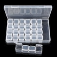 thumbnail image 1 of 2 Pack 28 Grids Embroidery Storage Boxes – Clear Plastic Organizer Case for Paint, Beads, Jewelry, Crafts, Diamond Art, Sewing Accessories – Portable Multi-Compartment Container for Small Items, 1 of 3
