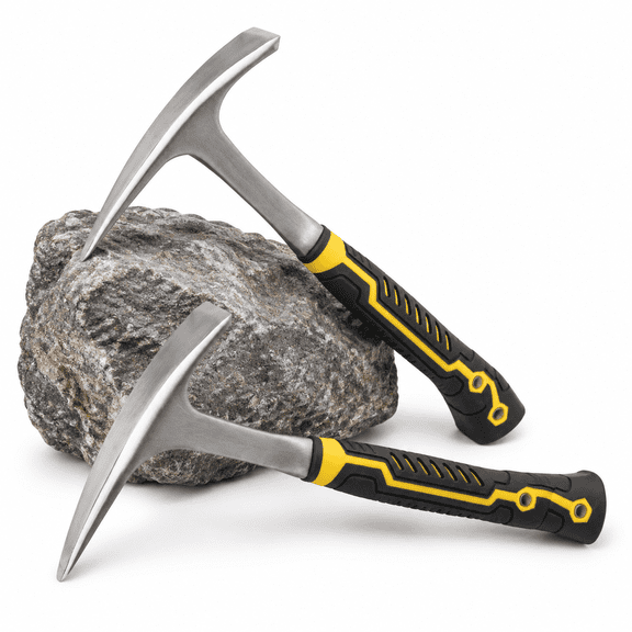 2 Pack 28 Oz Rock Pick Hammer, Forged Steel Masonry and Geology Tool
